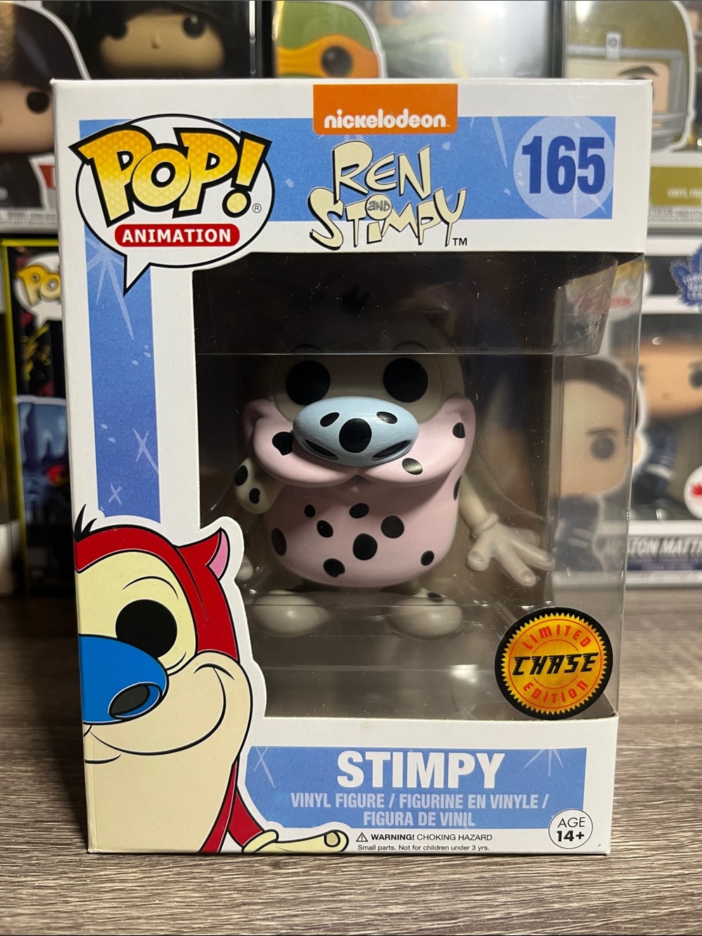 Funko Pink & Black Ren and Stimpy Stimpy Chase Vinyl Figure